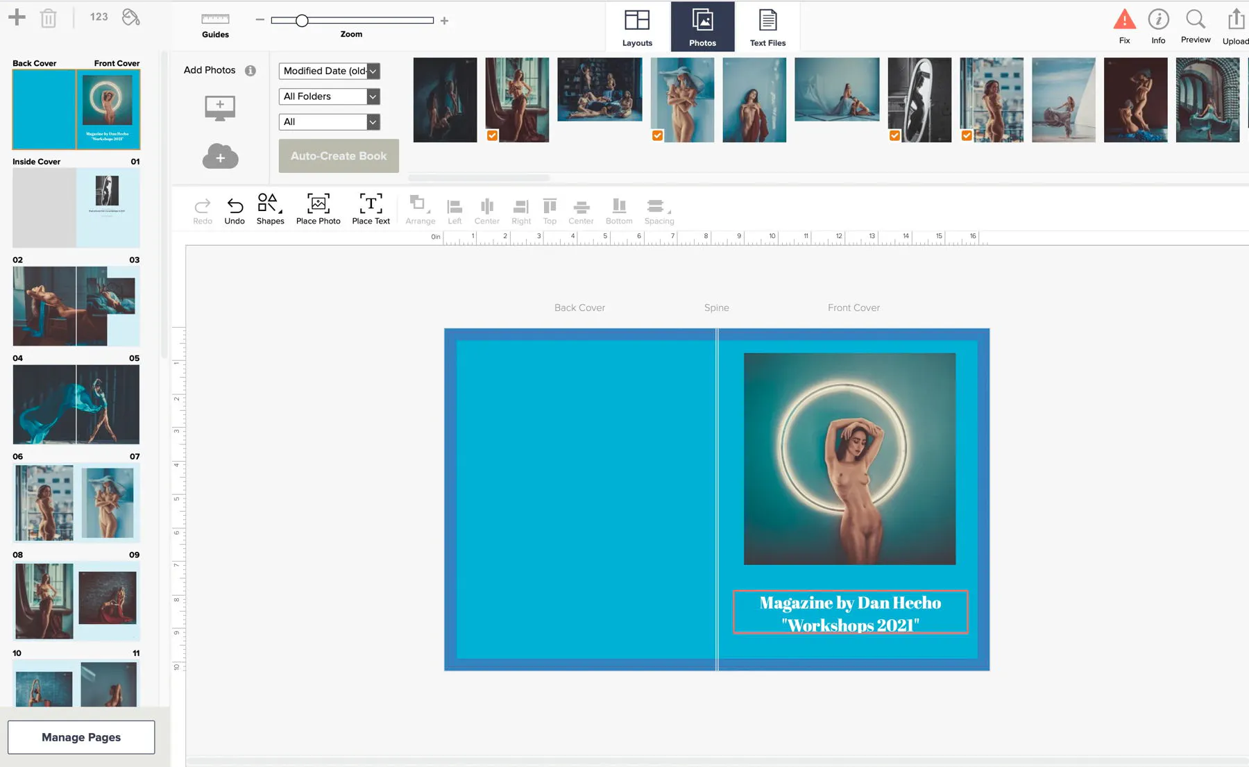 Create your own nude art magazines