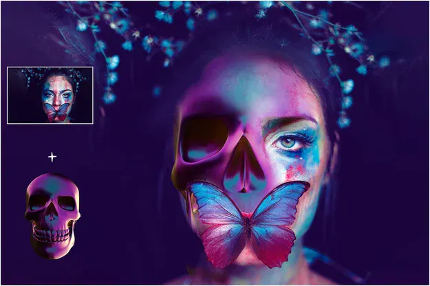 add skull to image