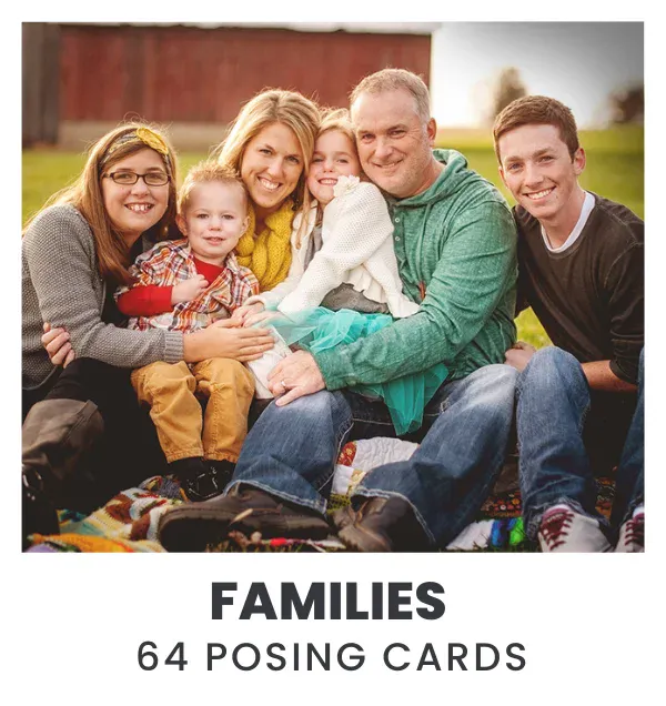 family posing card