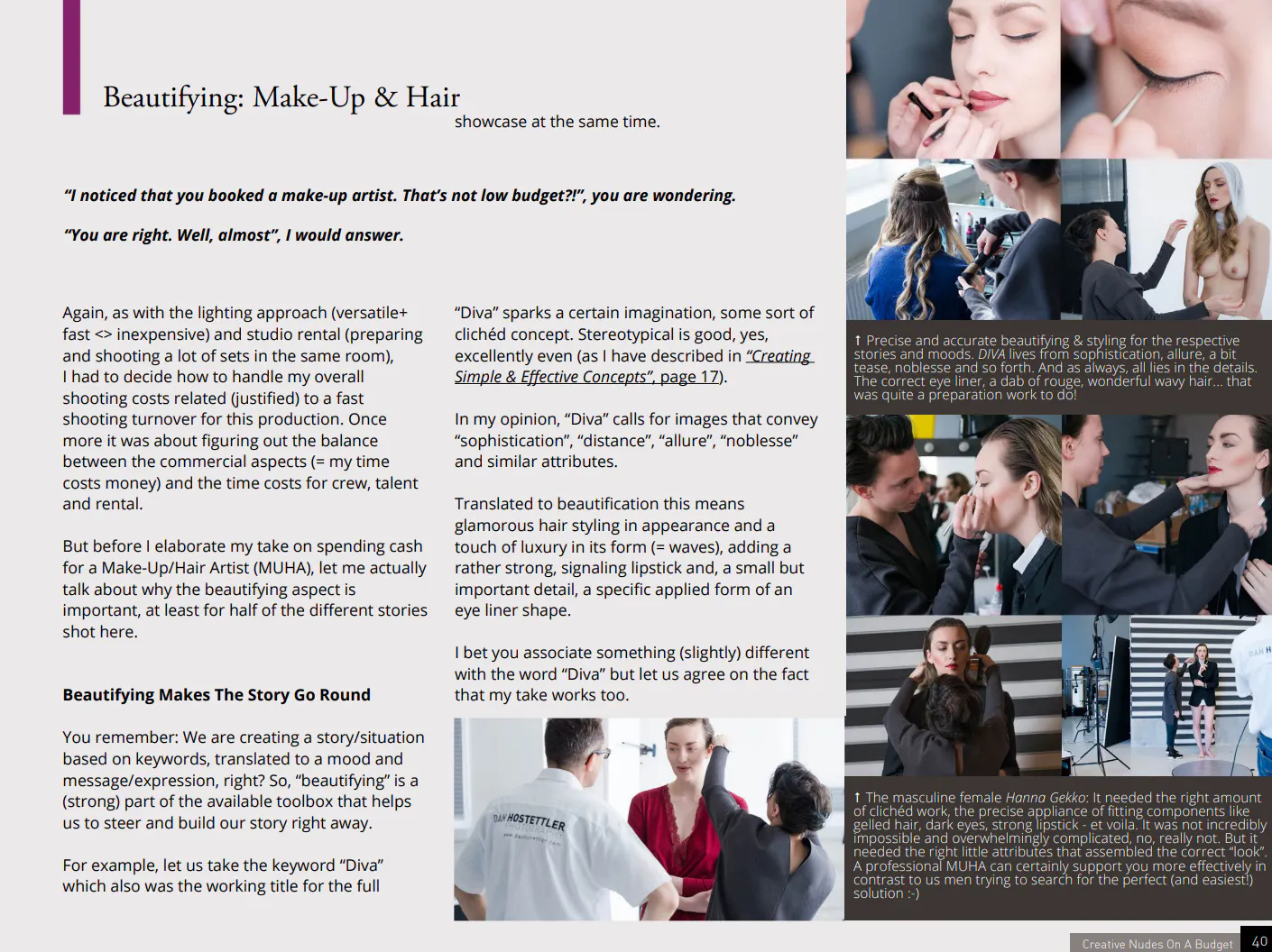 model hair and make-up guide