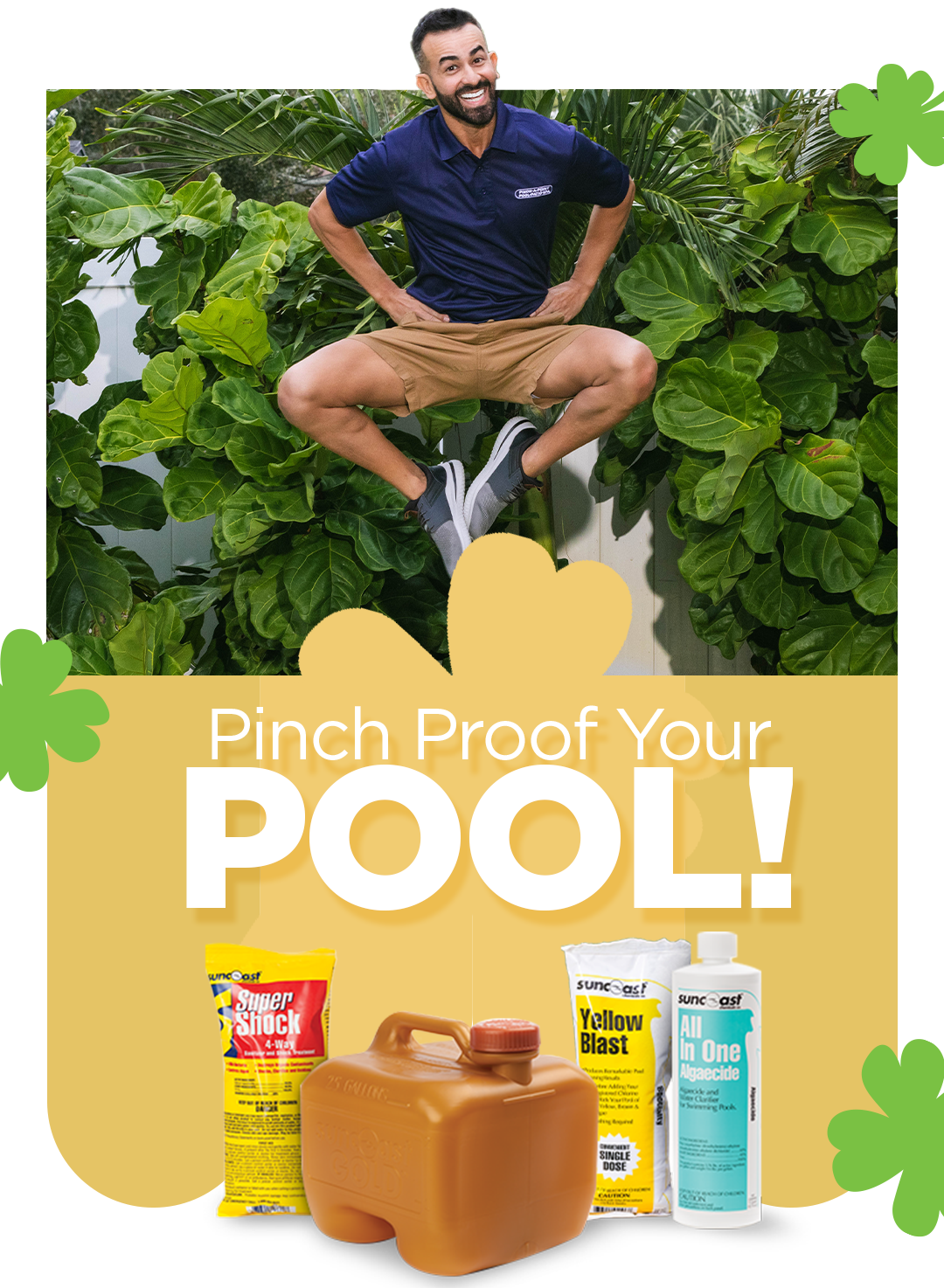 Man Jumping Near Pool