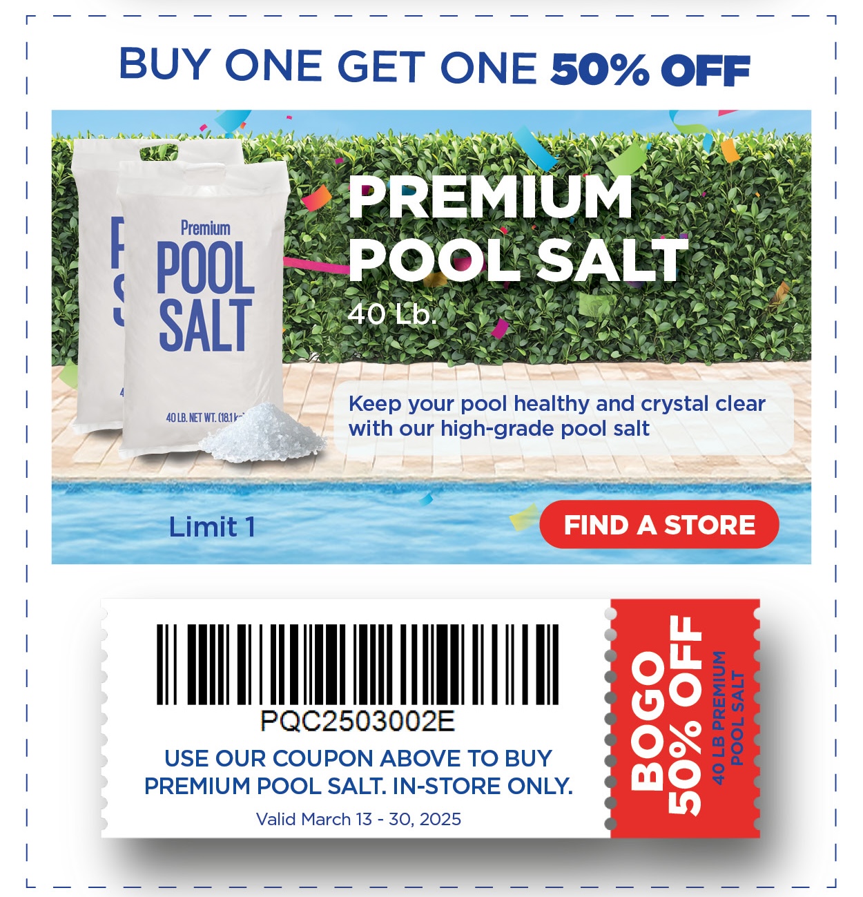 Buy One Get One 50% Off: Premium Salt, in-store only