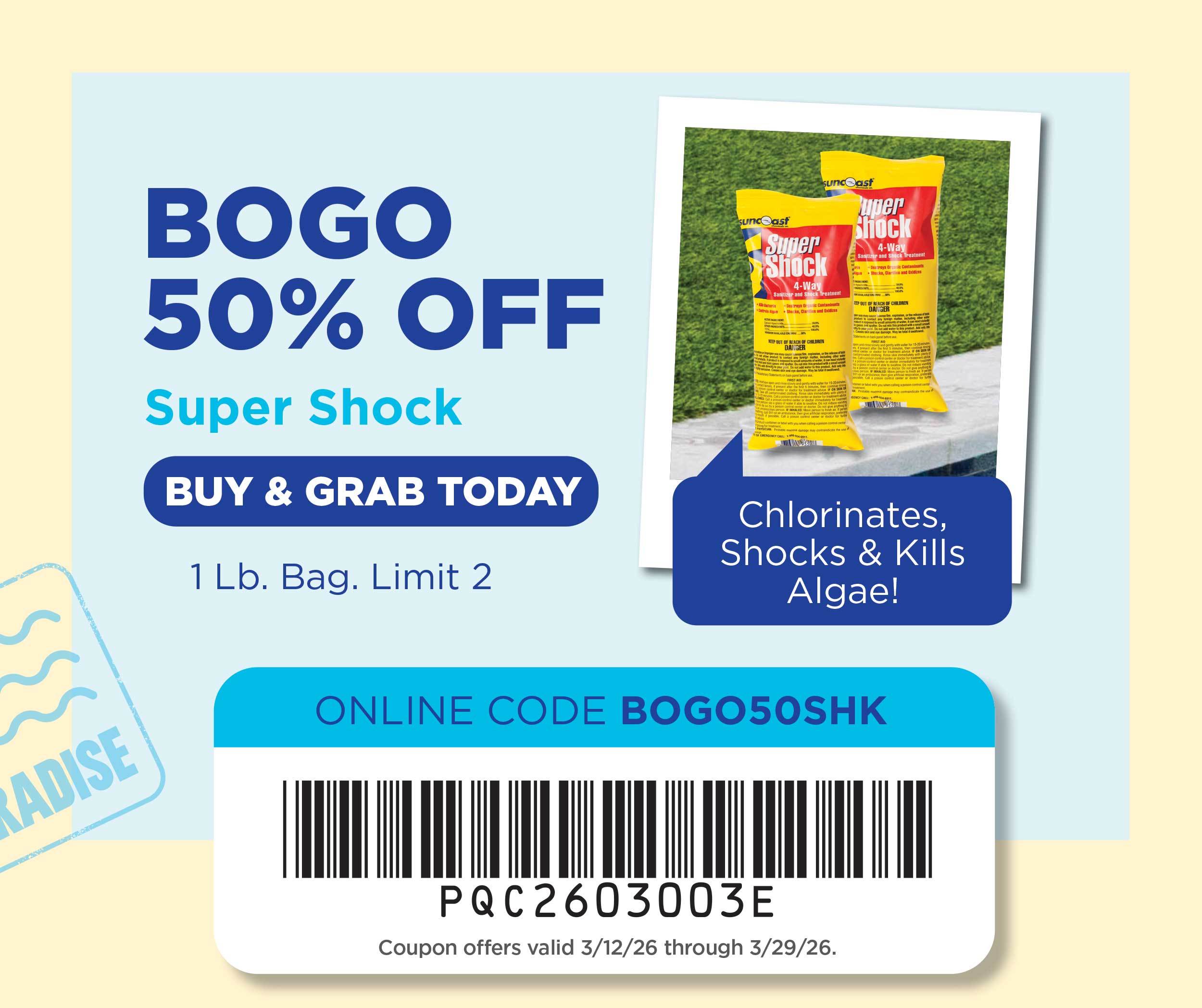 BOGO 50% Off Super Shock