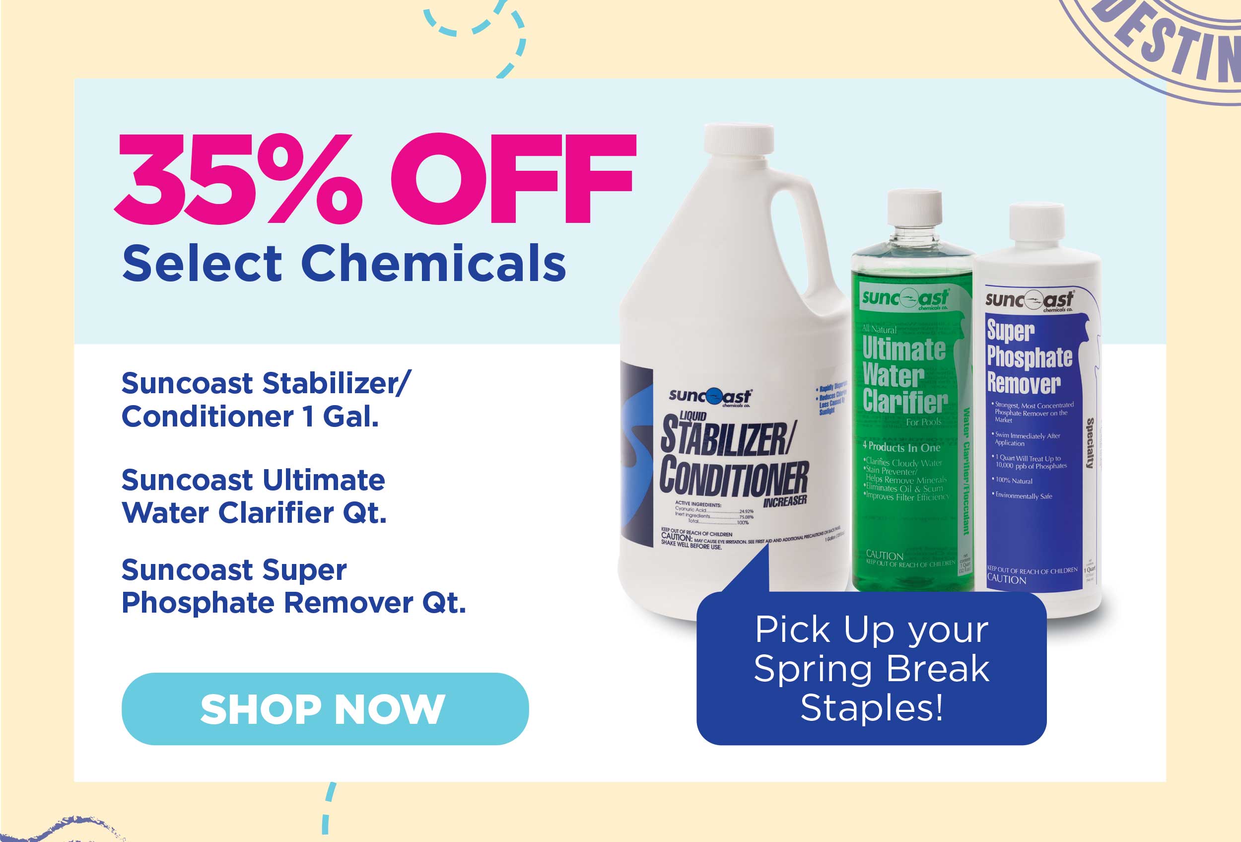 35% Off Select Chemicals!