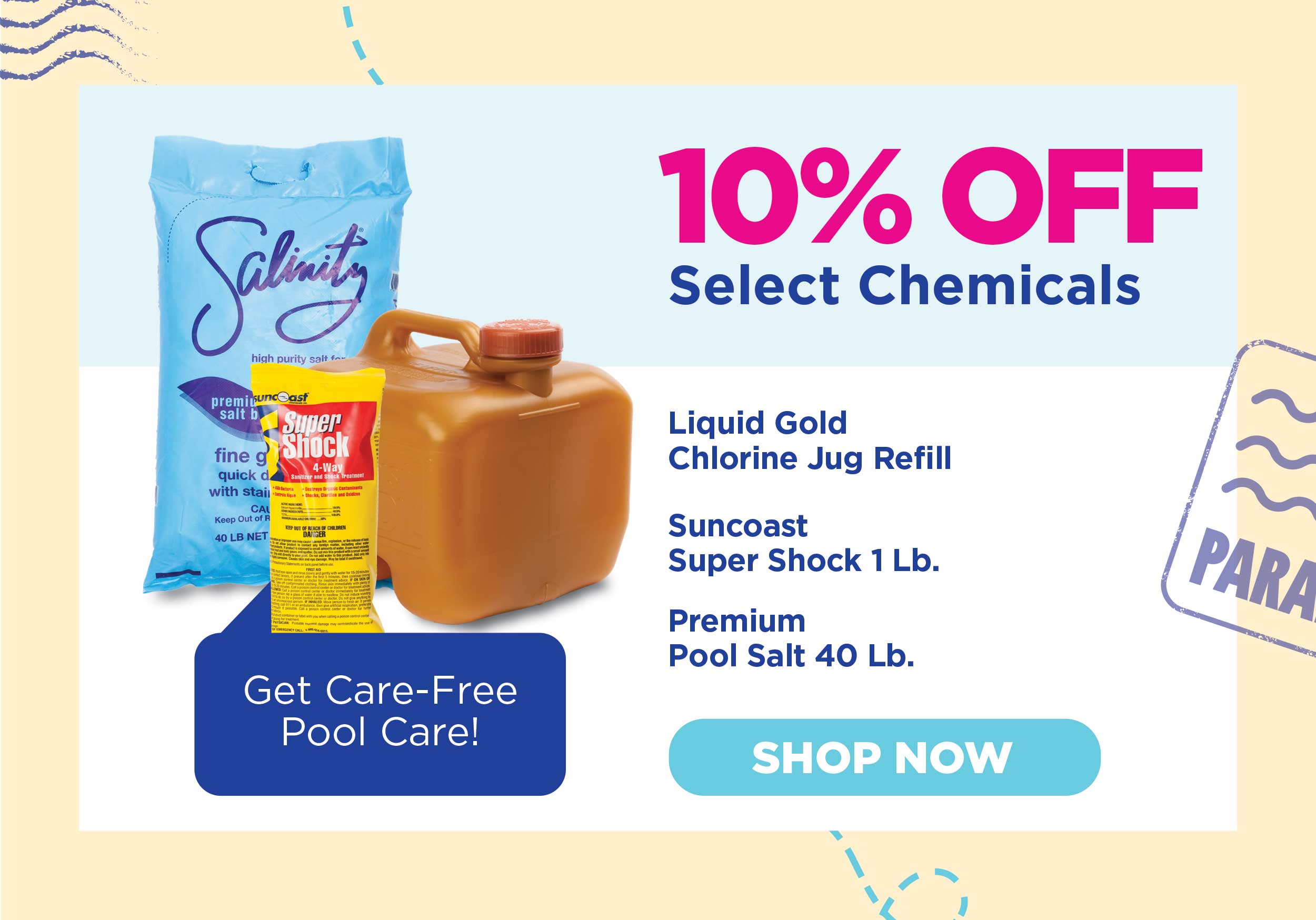 10% Off Select Chemicals!