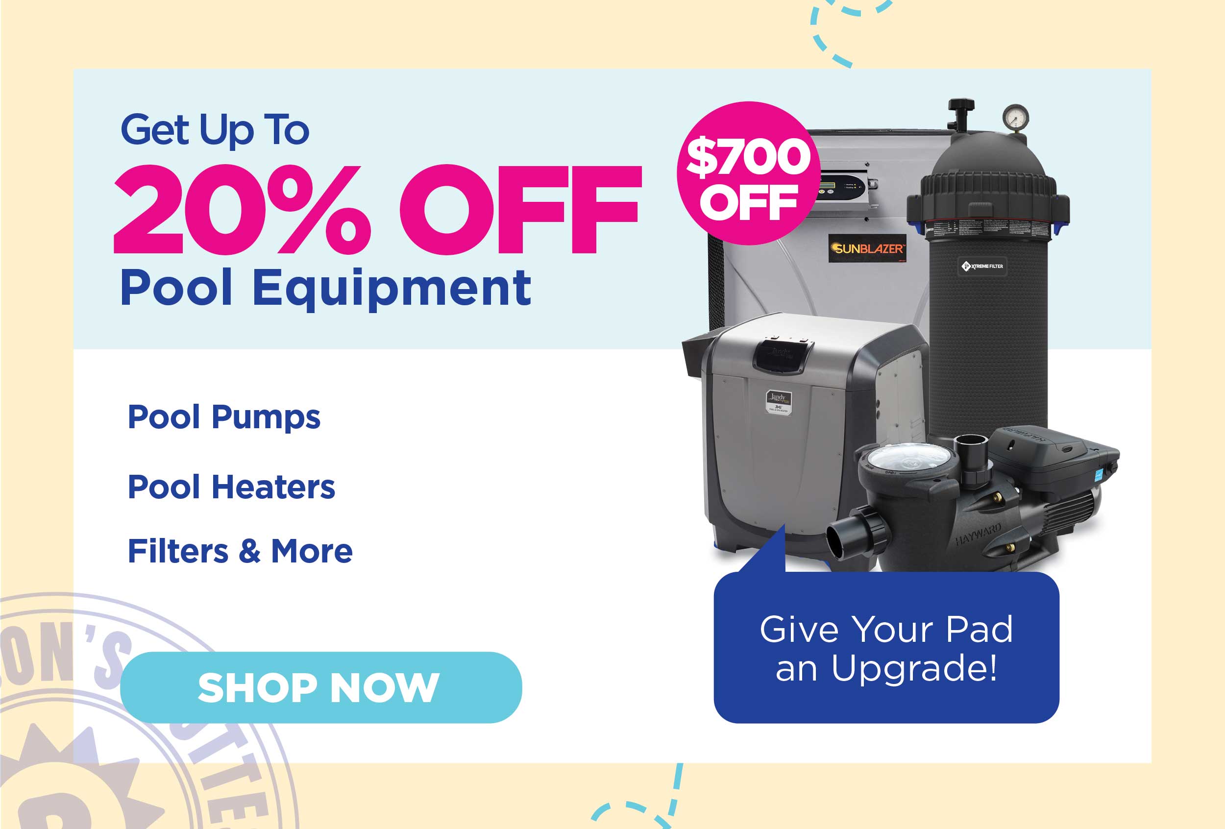 20% Off Pool Equipment!