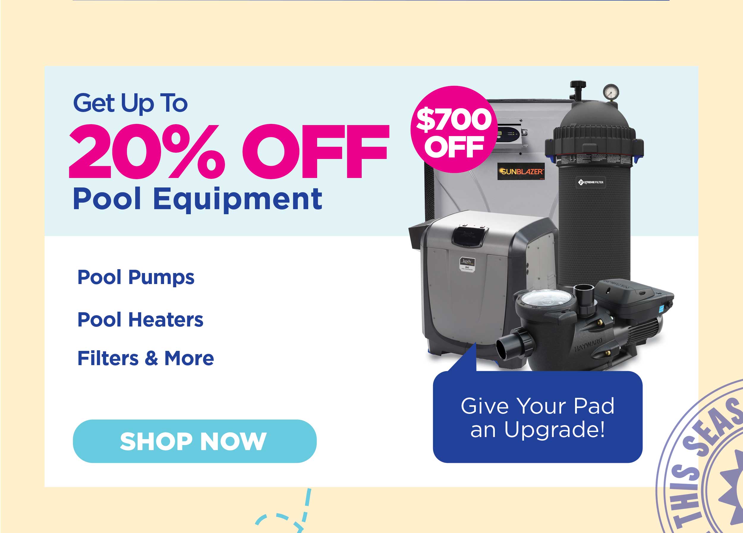20% Off Pool Equipment!