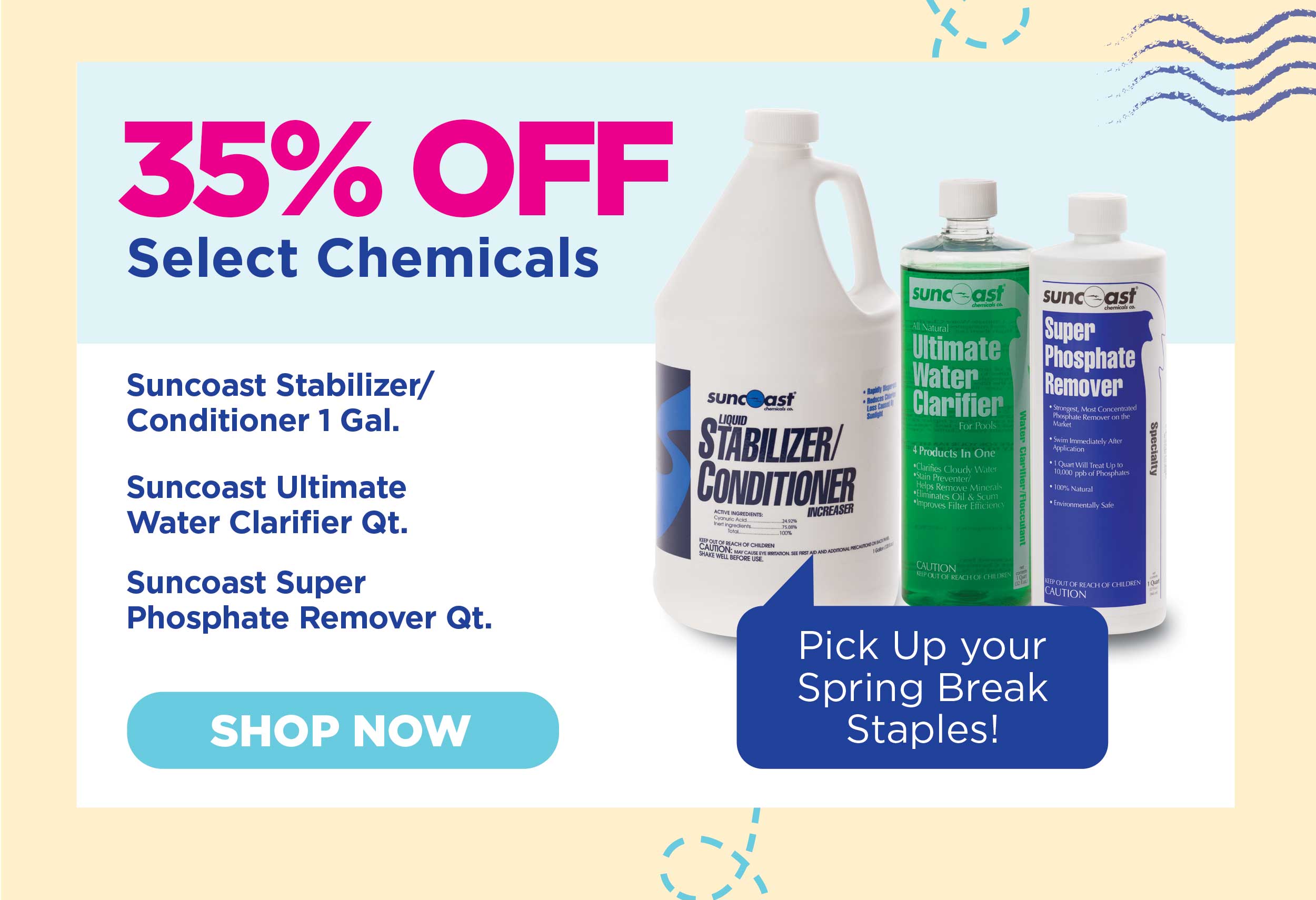 35% Off Select Chemicals!