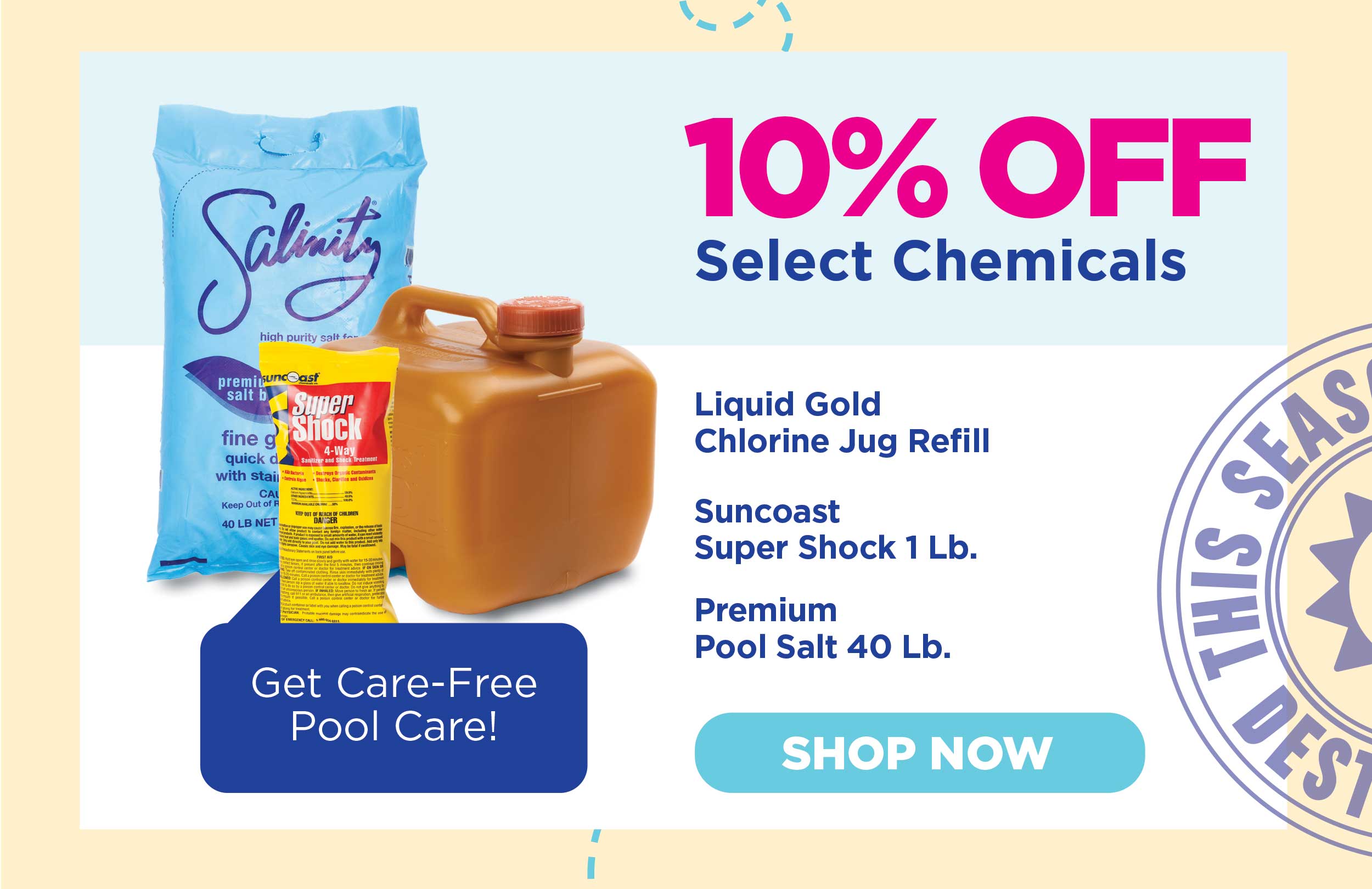 10% Off Select Chemicals!