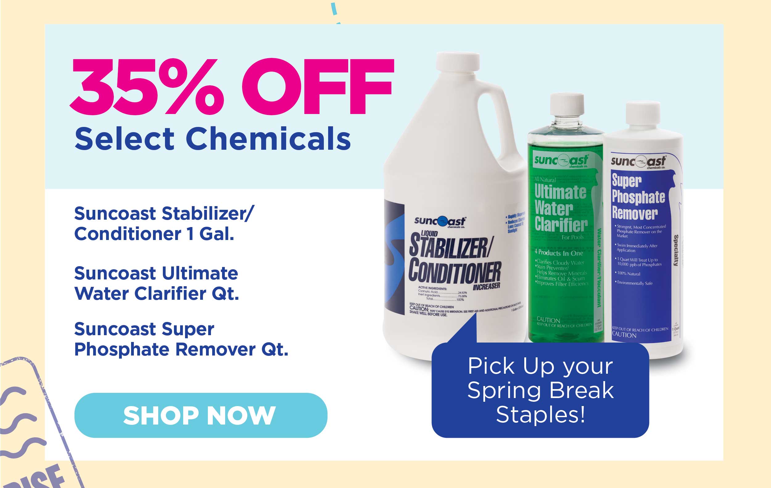 35% Off Select Chemicals!