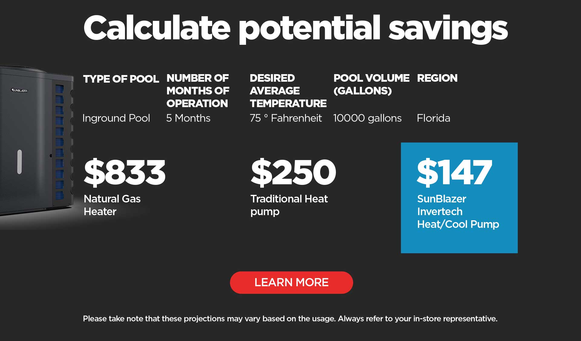 Calculate the savings!