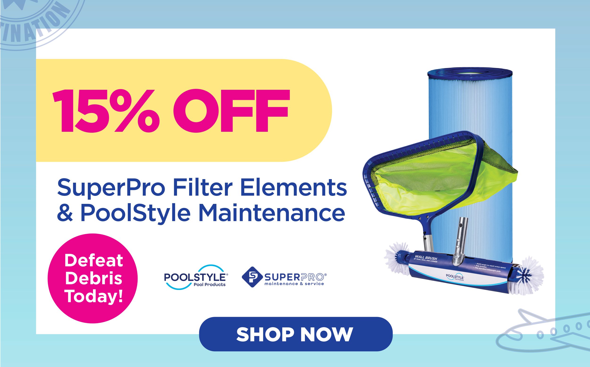 15% Off Pool Equipment!
