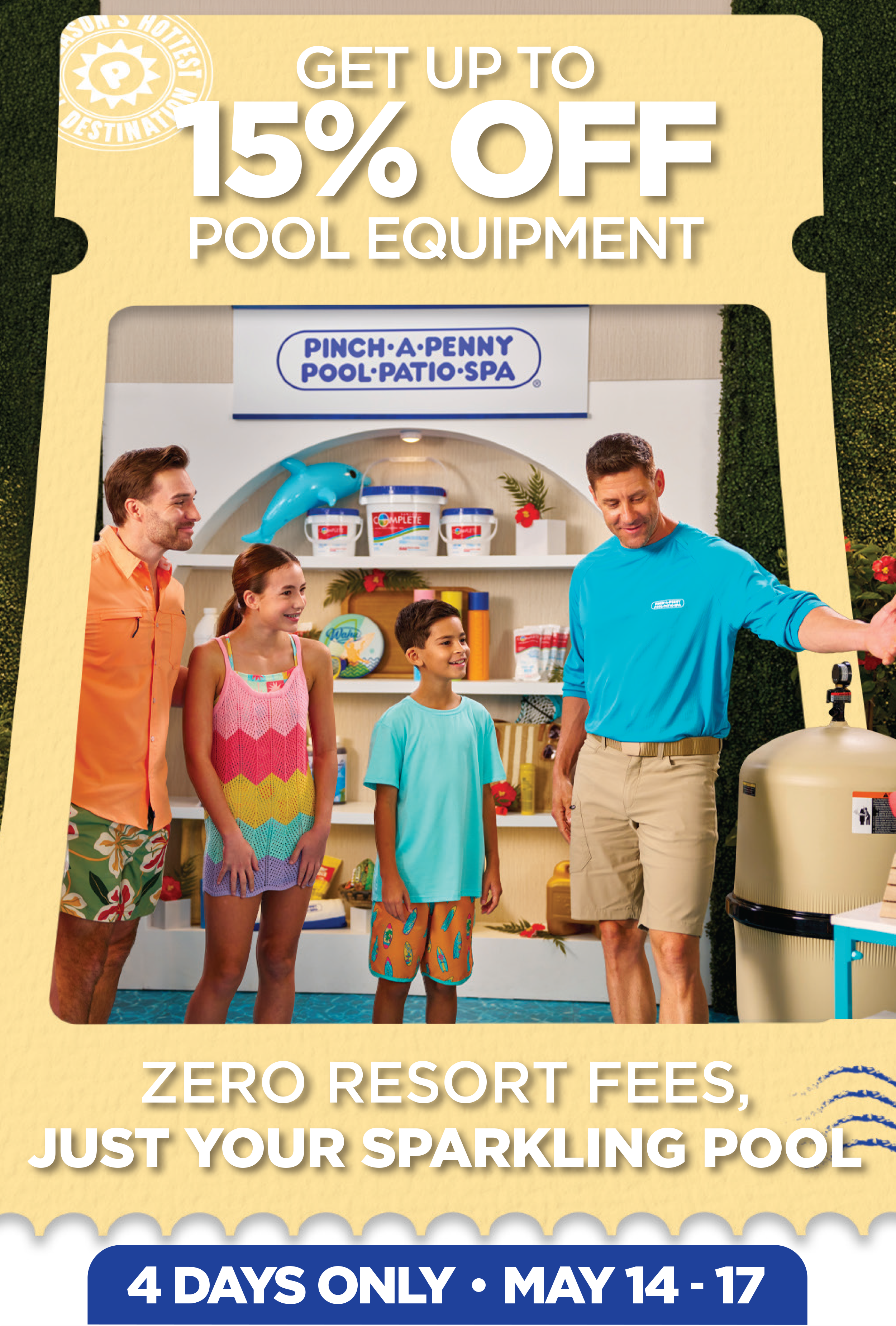 Up to 15% Off Pool Equipment!