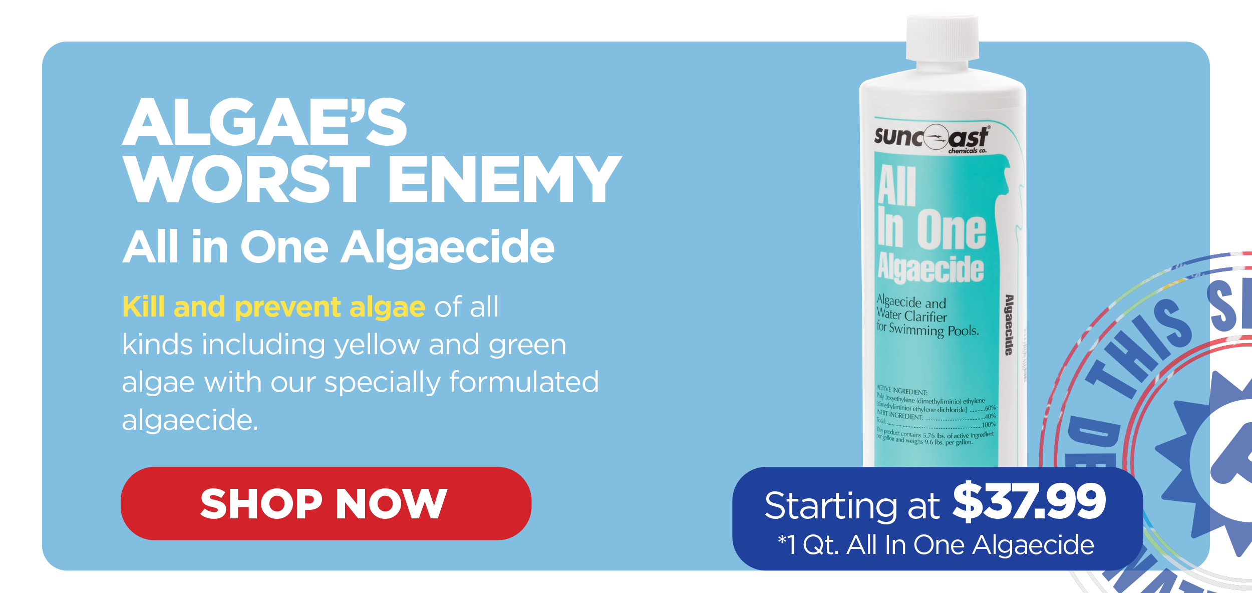 Shop All In One Algaecide!