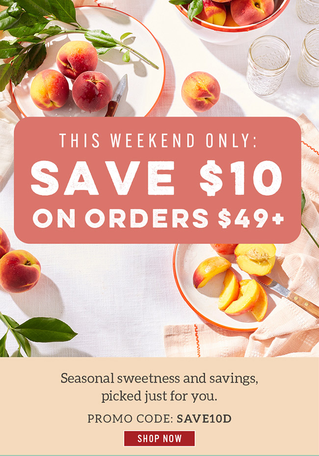 Save $10 on orders over $49