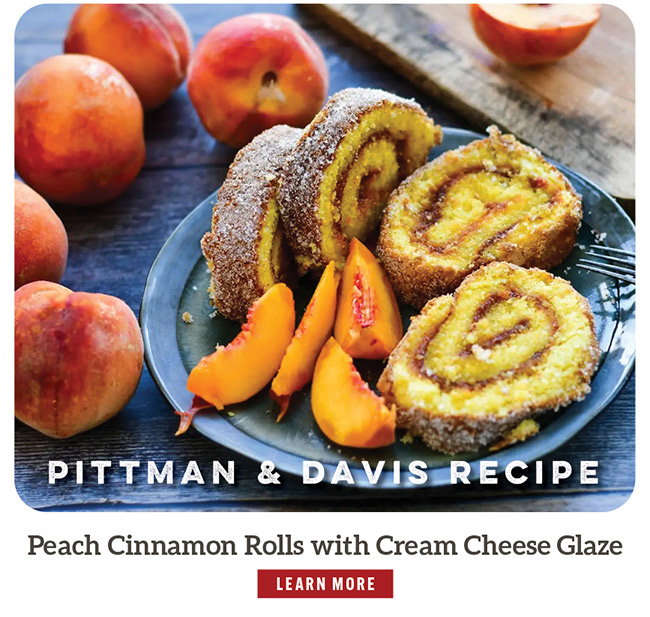 Peach Cinnamon Rolls with Cream Cheese Glaze Recipe