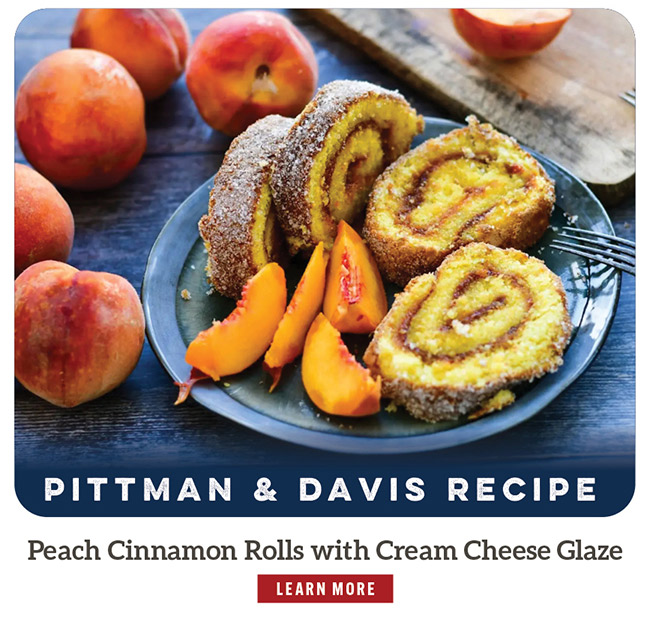 Peach Cinnamon Rolls with Cream Cheese Glaze Recipe