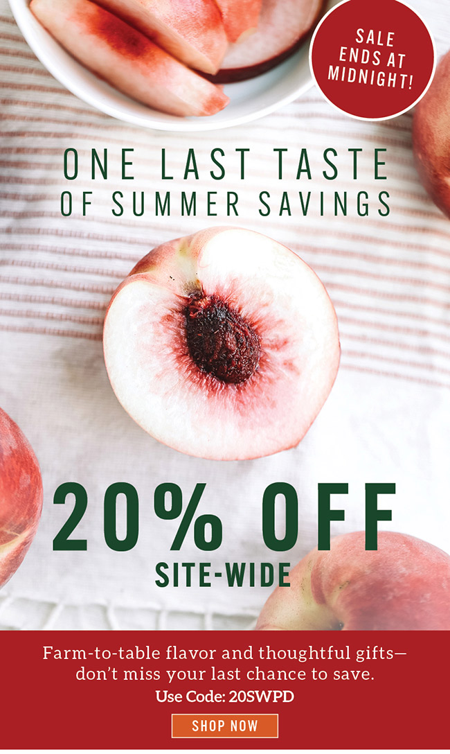 20% Off Site-Wide