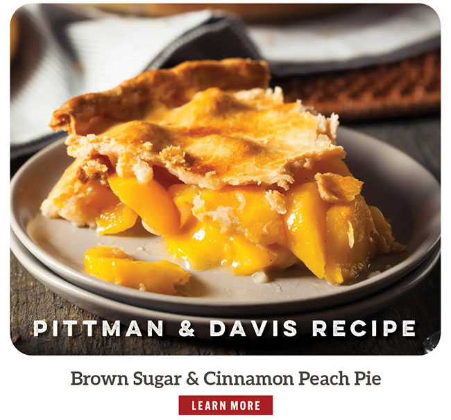 Pittman & Davis Brown Sugar & Cinnamon Peach Pie