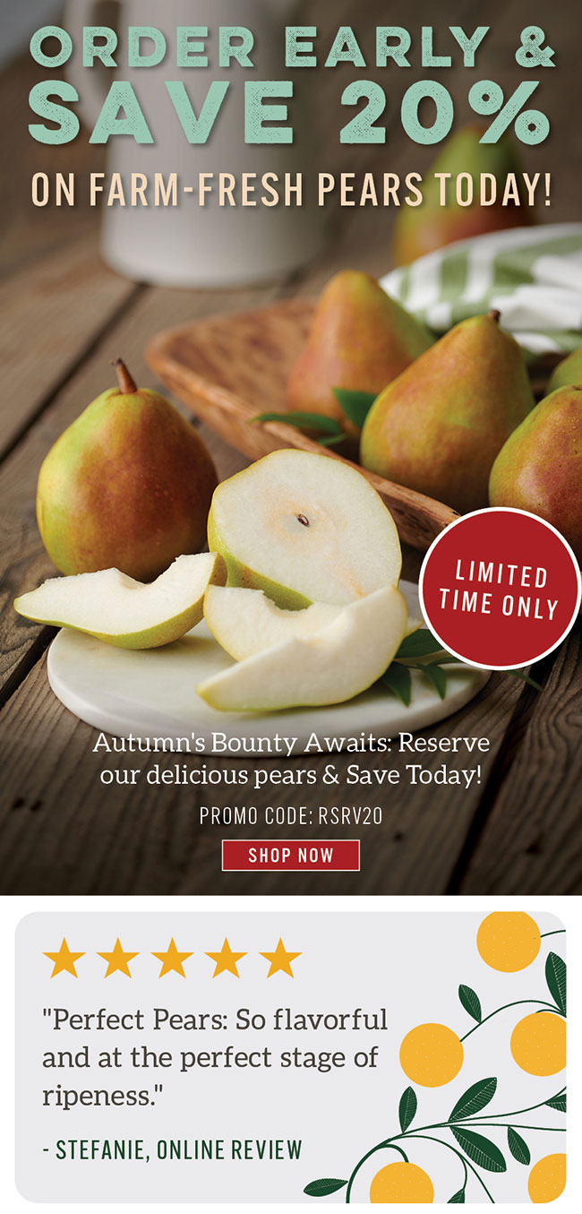 20% Off Pears