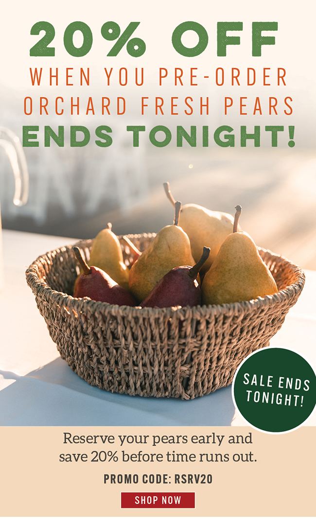 20% Off Pears