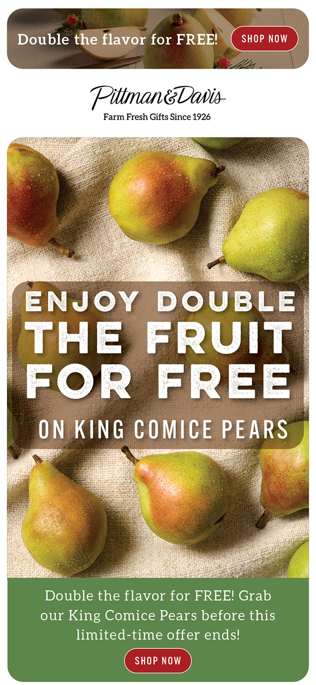Double the fruit for FREE
