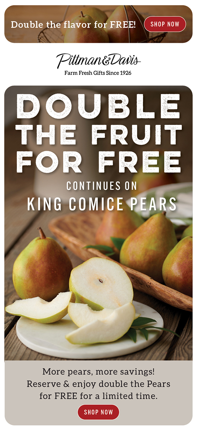 Double the fruit for FREE