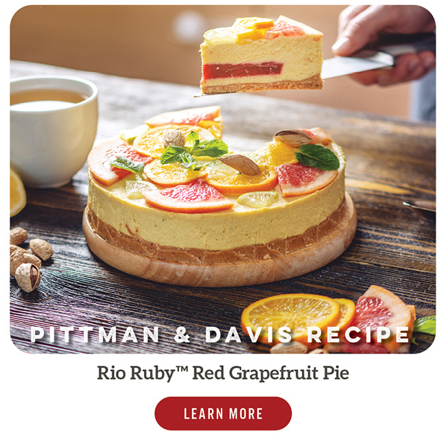 Pittman & Davis Recipe: Rio Ruby Red Grapefruit Pie