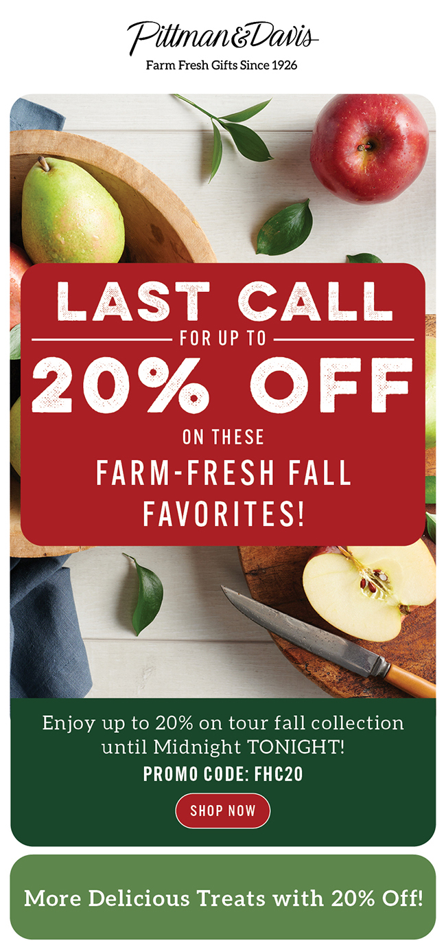 20% Off Fall Gifts