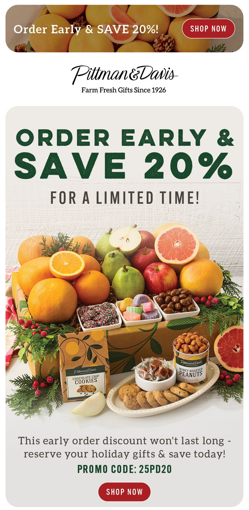 Save 20% Off Order Early
