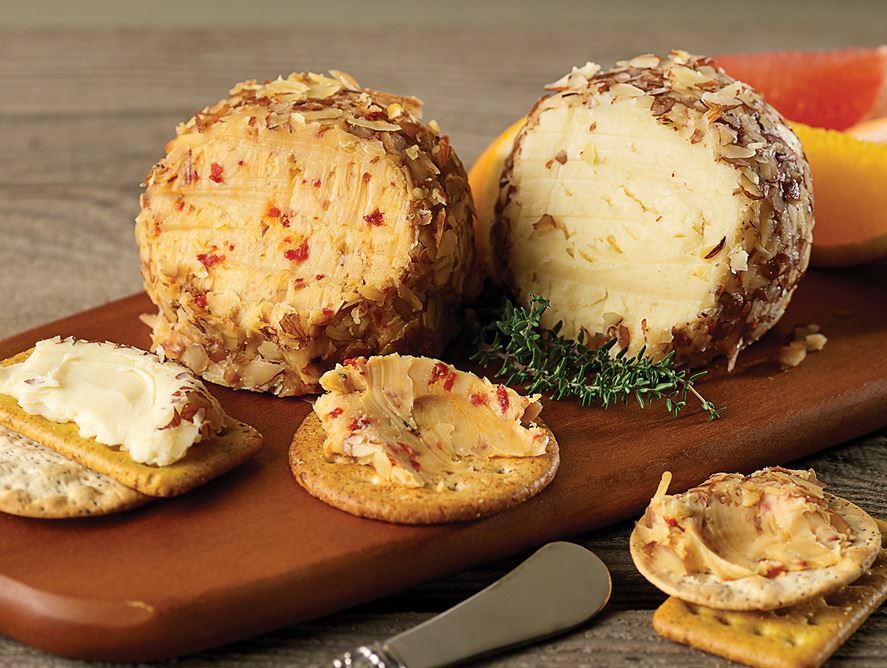 10 oz. Asiago and White Cheddar Chardonnay Ball