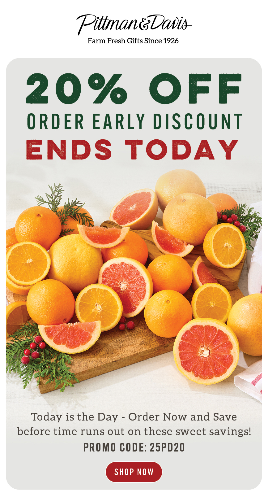 20% Off Early Order