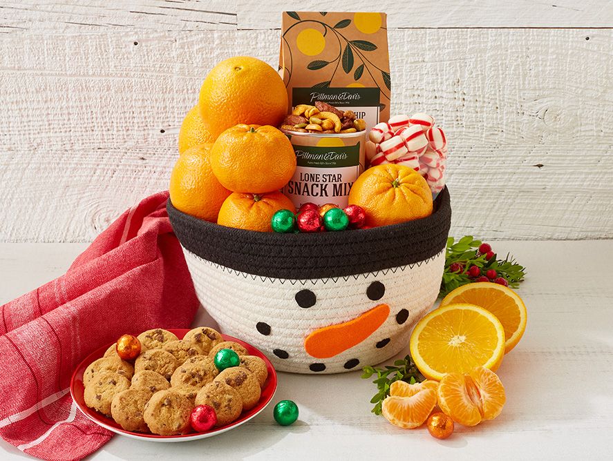 Snowman Face Rope Basket
