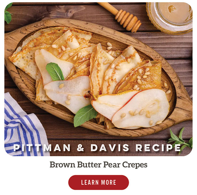 Brown Butter Pear Crepes Recipe