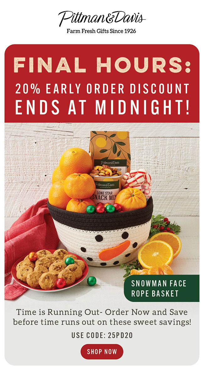 20% Off Early Order