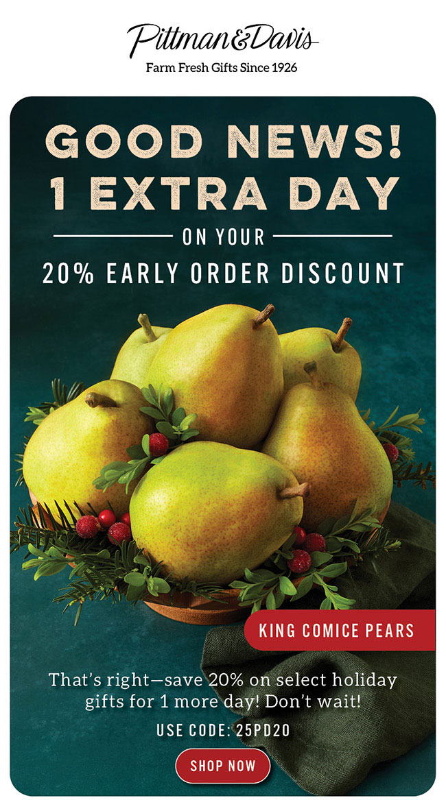 20% Savings Last Call