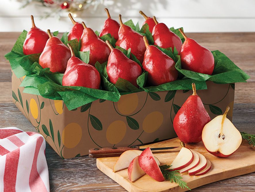 12 Holiday Red Pears