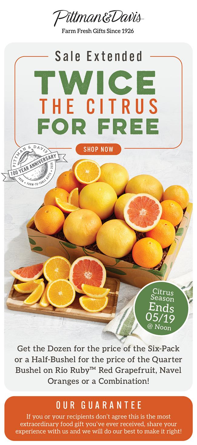 Twice the Citrus for Free