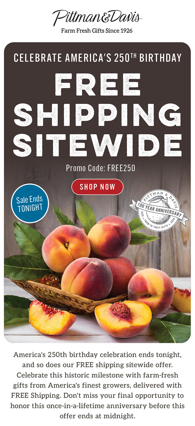 Free Shipping Sitewide