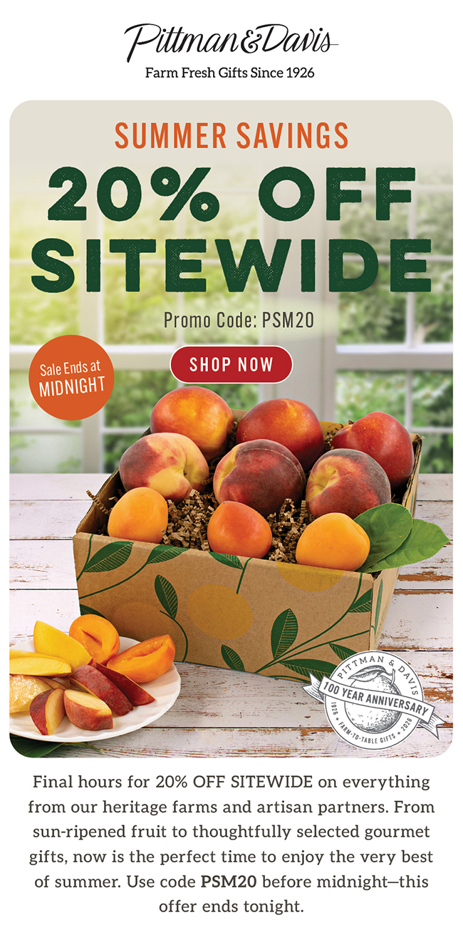 20% Off Sitewide