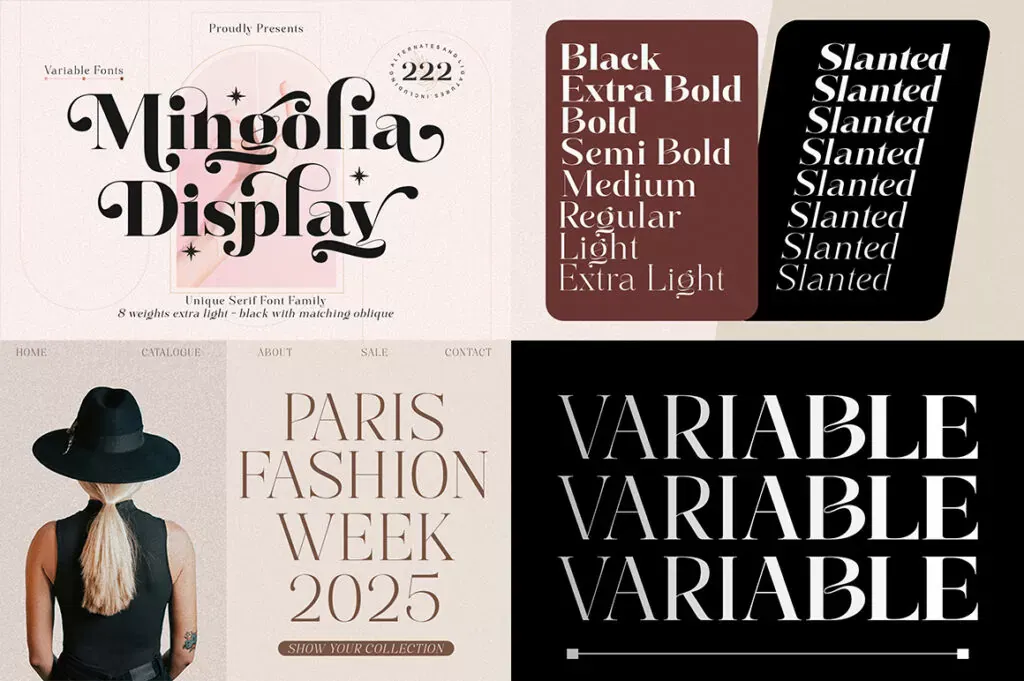 Fonts included in the bundle