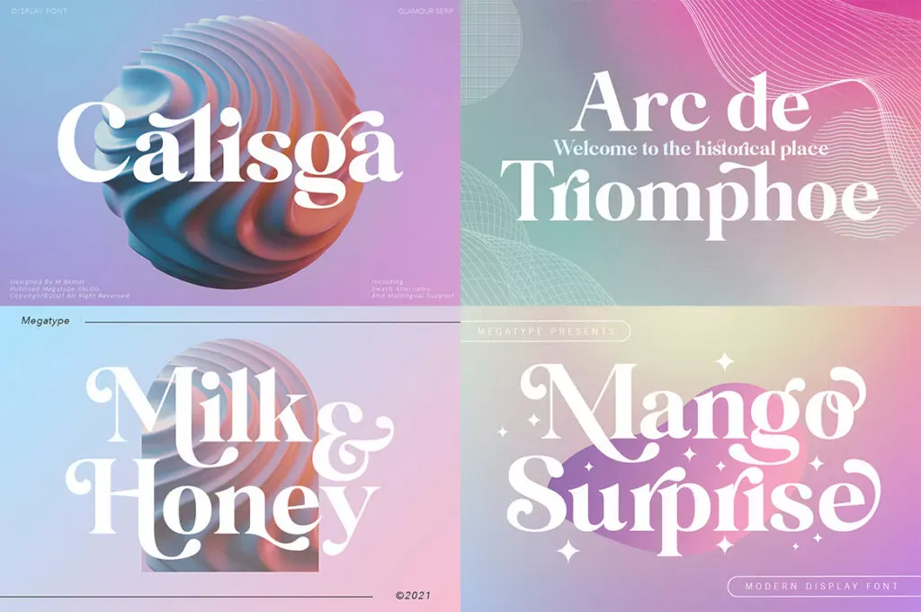 Preview of best fonts in the bundle
