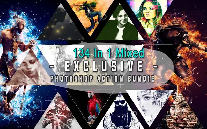 134 In 1 Mixed Exclusive Photoshop Action Bundle
