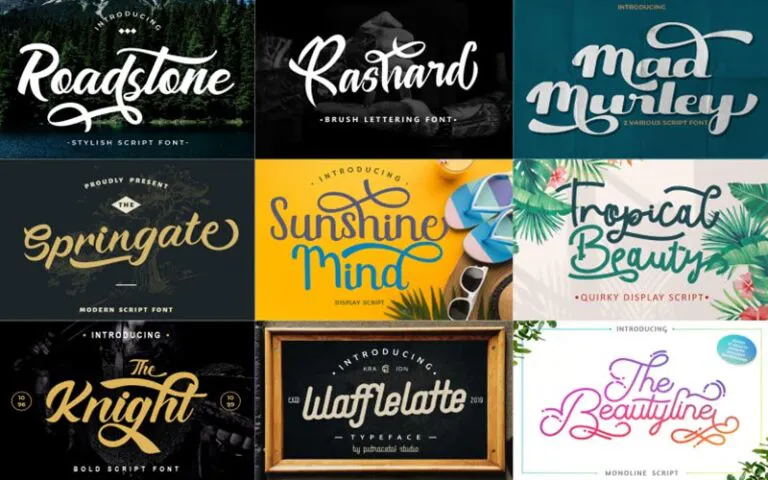 Collage of quirky Typefaces