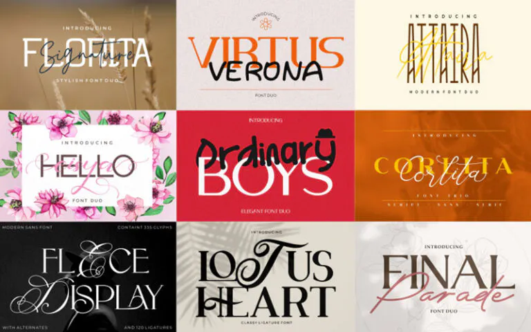 Collage of Font duo preview