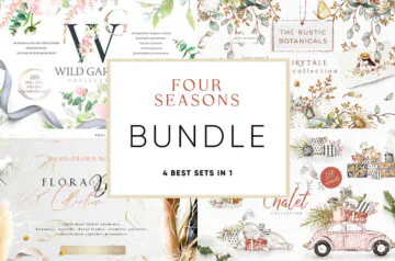 400+ Four Seasons Flower Graphics Bundle