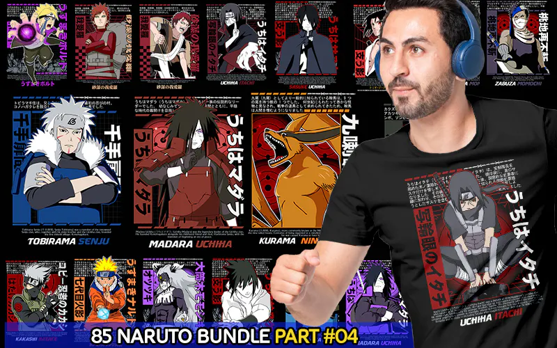 Preview Of Naruto Designs Included In The Bundle