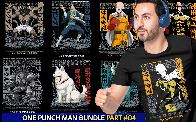 Preview Of One Punch Man Designs Included In The Bundle