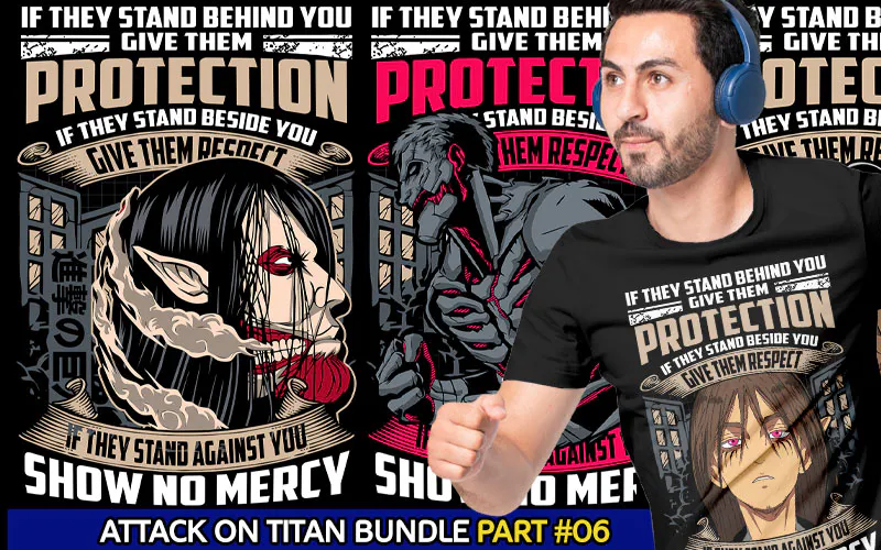 Preview Of Attack on Titan Designs Included In The Bundle
