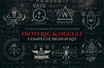 573 Hand Drawn Spiritual Symbols